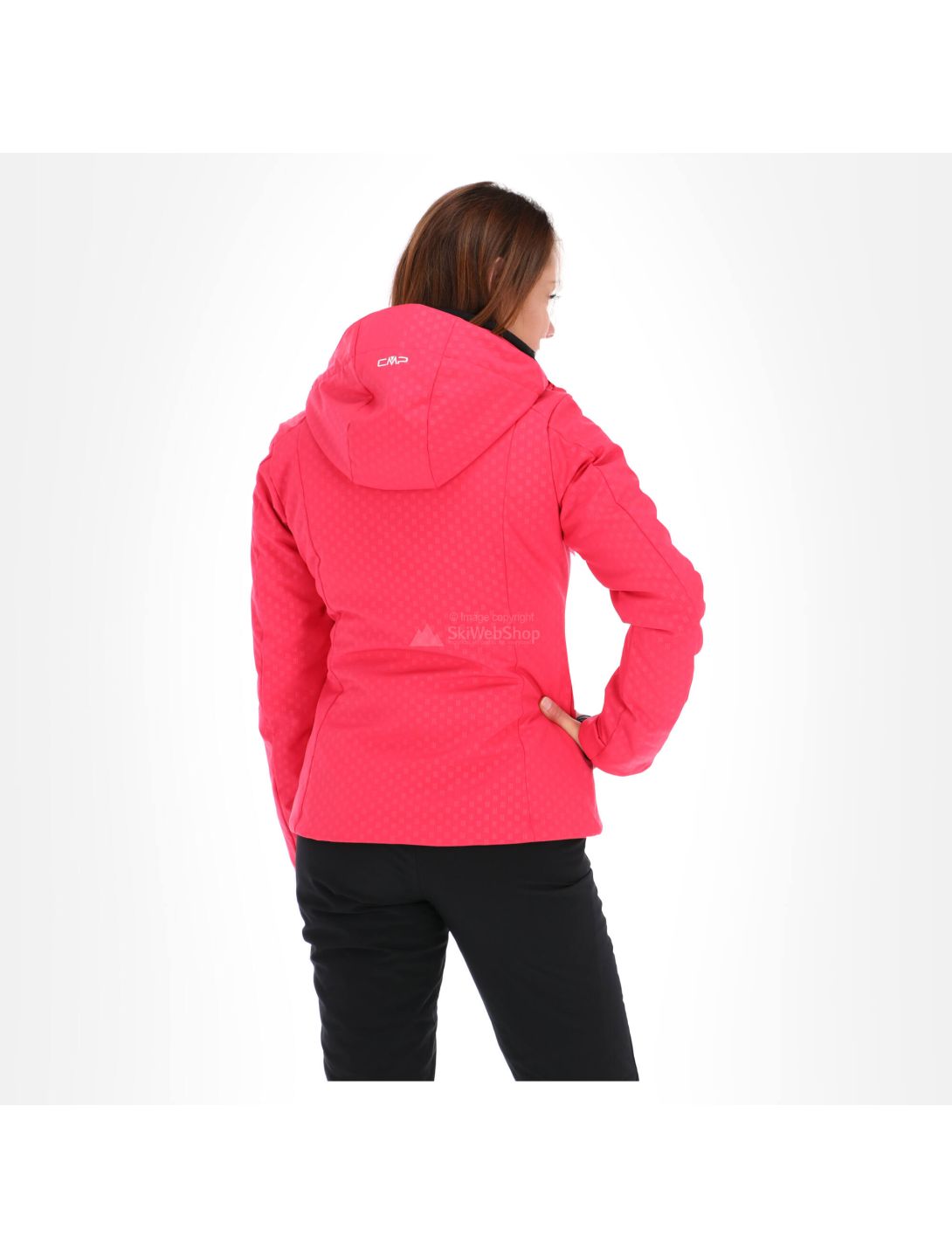 CMP, Softshell jacket zip hood, softshell ski-jas, dames, rhodamine roze