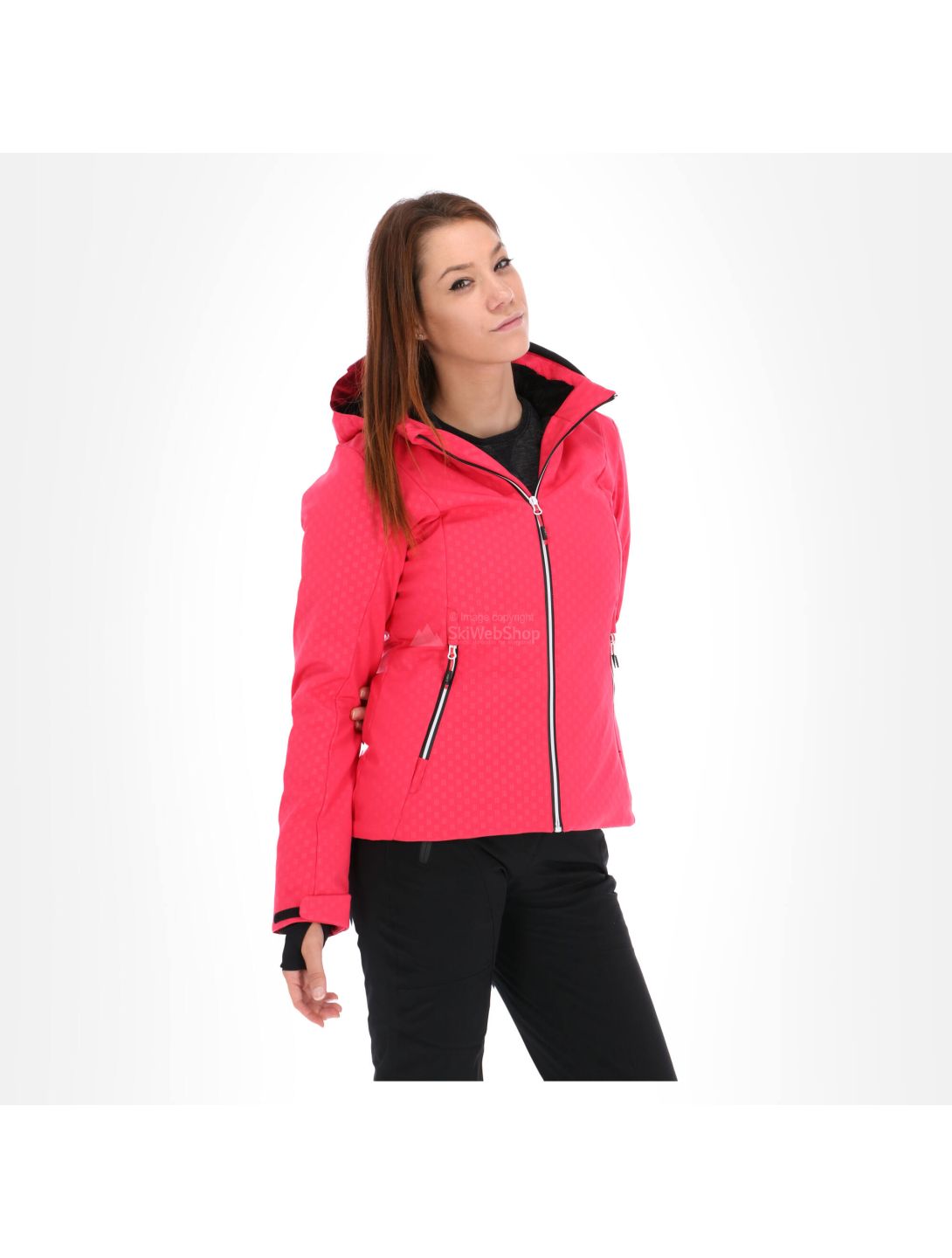 CMP, Softshell jacket zip hood, softshell ski-jas, dames, rhodamine roze