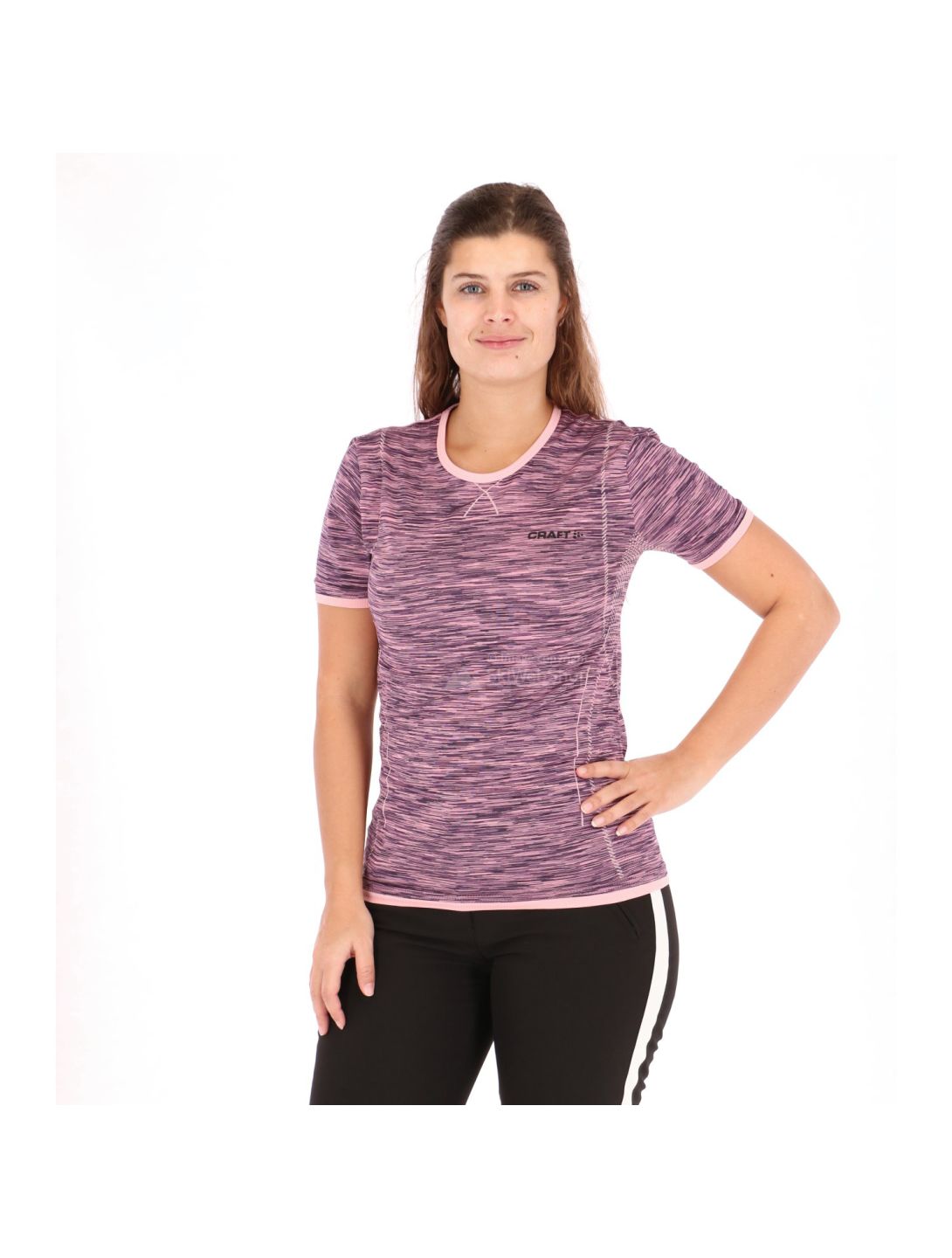 Craft Active comfort RN SS, thermo t-shirt, dames, cameo/montana paars