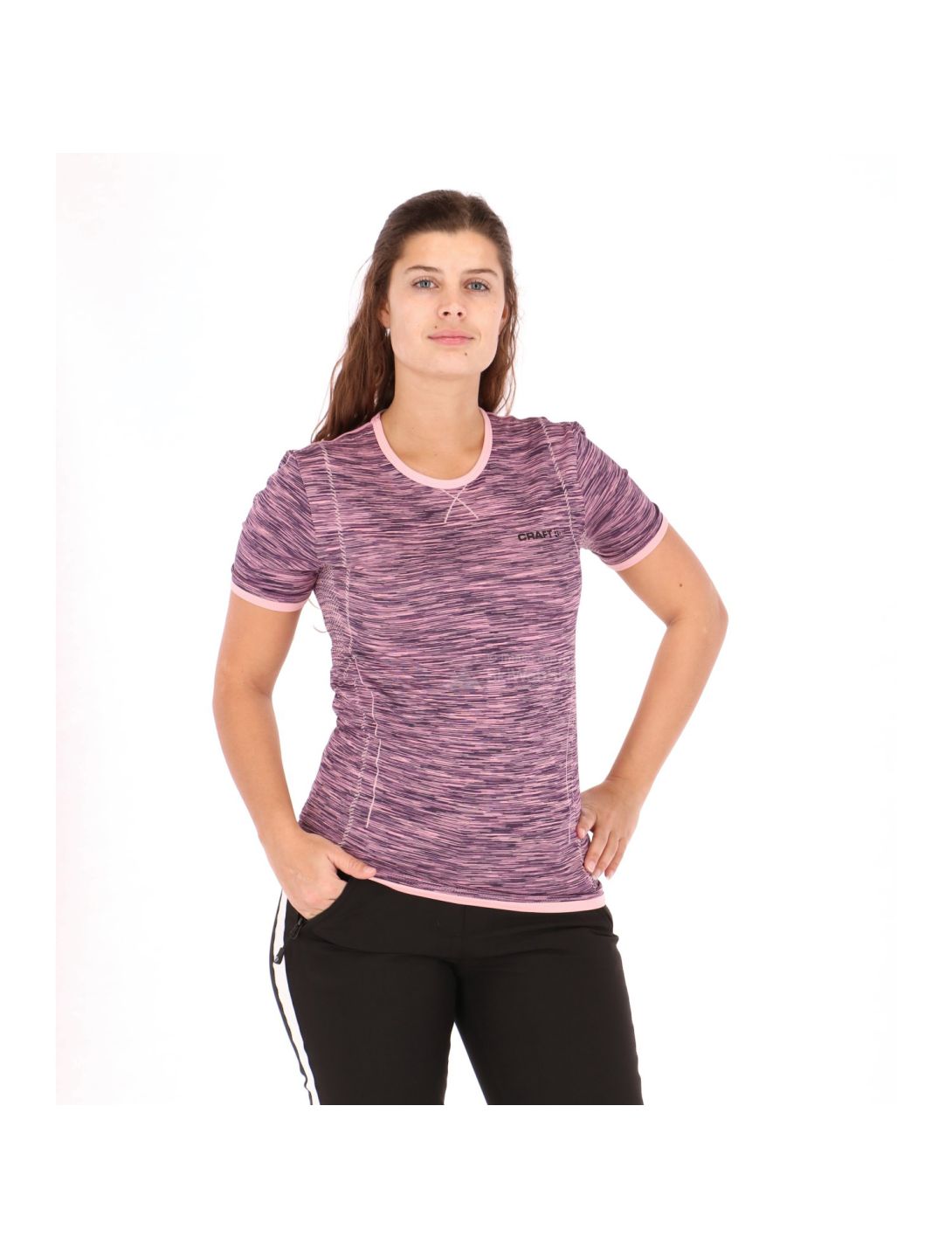 Craft Active comfort RN SS, thermo t-shirt, dames, cameo/montana paars