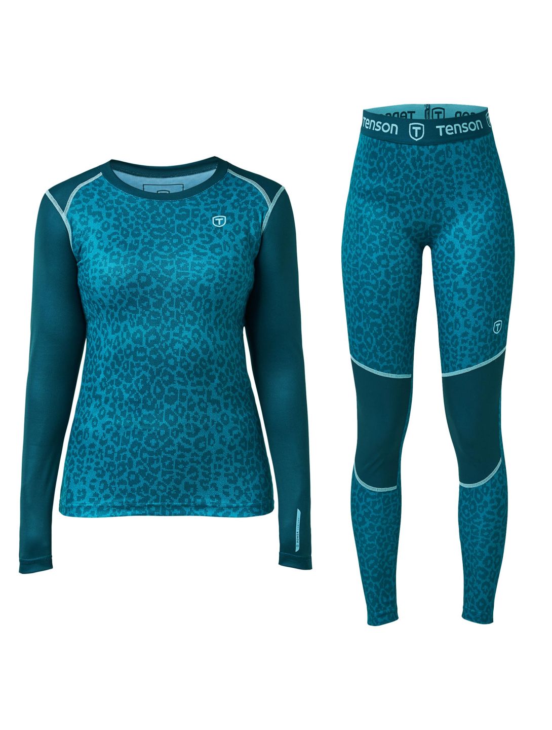 Tenson, Brooke Set Print thermoset dames turqoise Blauw