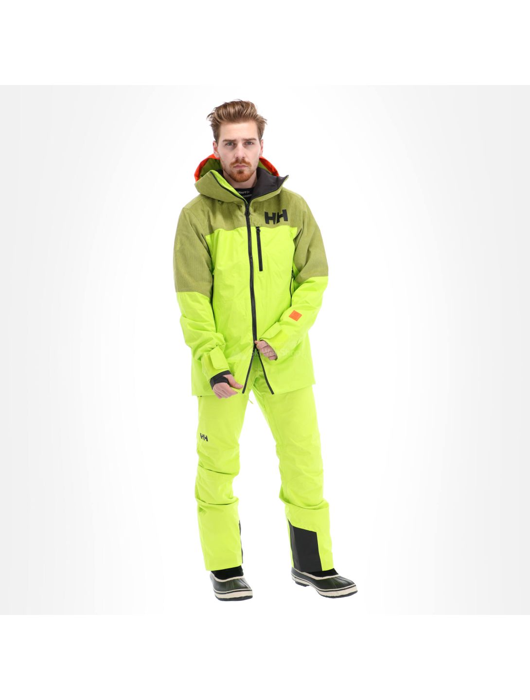 Helly Hansen, Straightline lifaloft, ski-jas, heren, azid lime groen