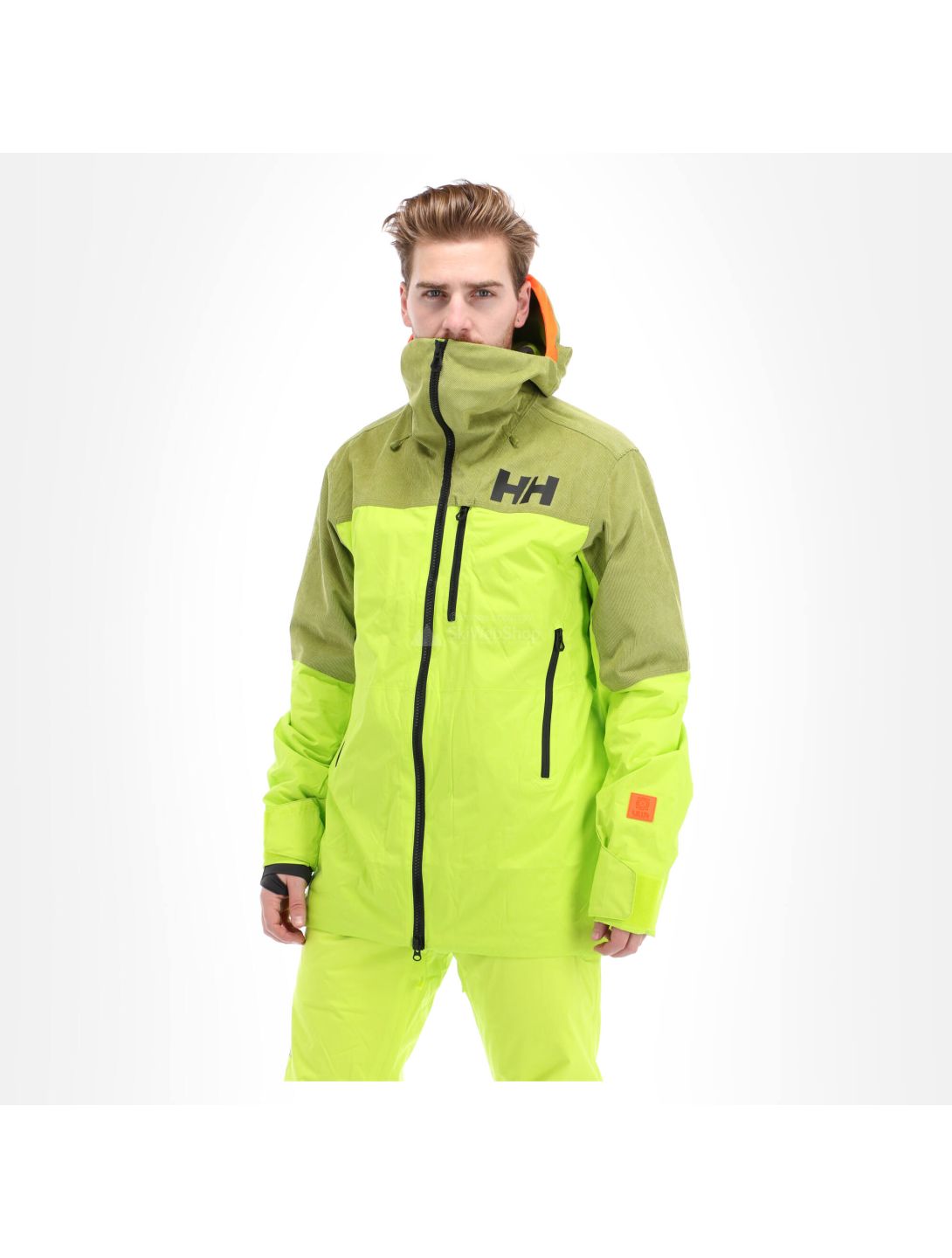 Helly Hansen, Straightline lifaloft, ski-jas, heren, azid lime groen