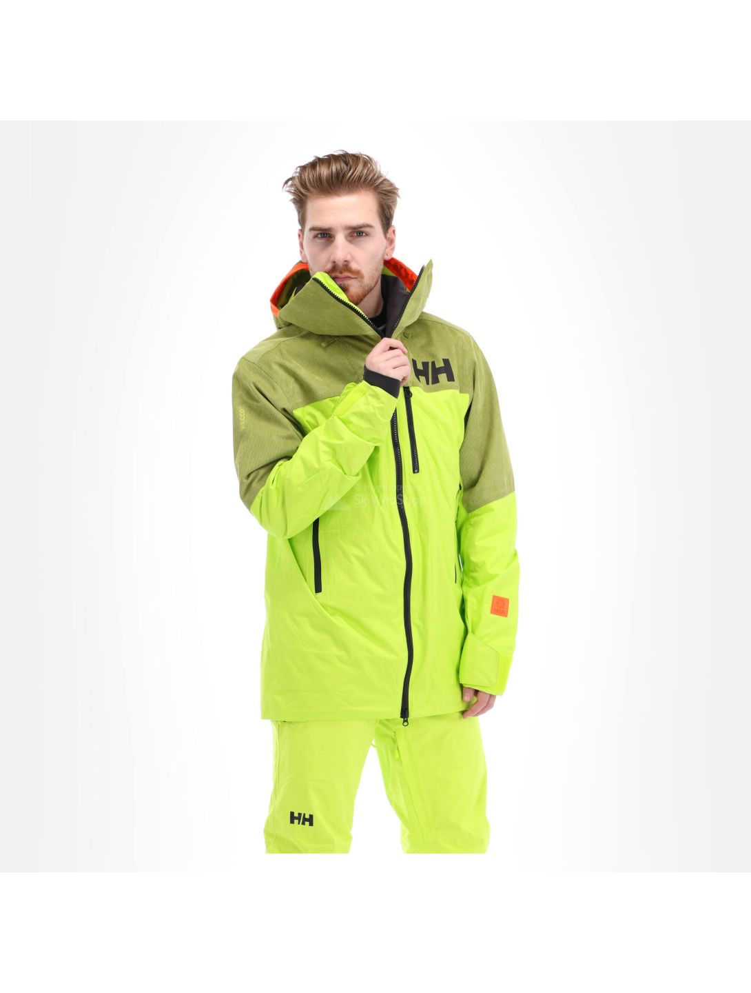 Helly Hansen, Straightline lifaloft, ski-jas, heren, azid lime groen