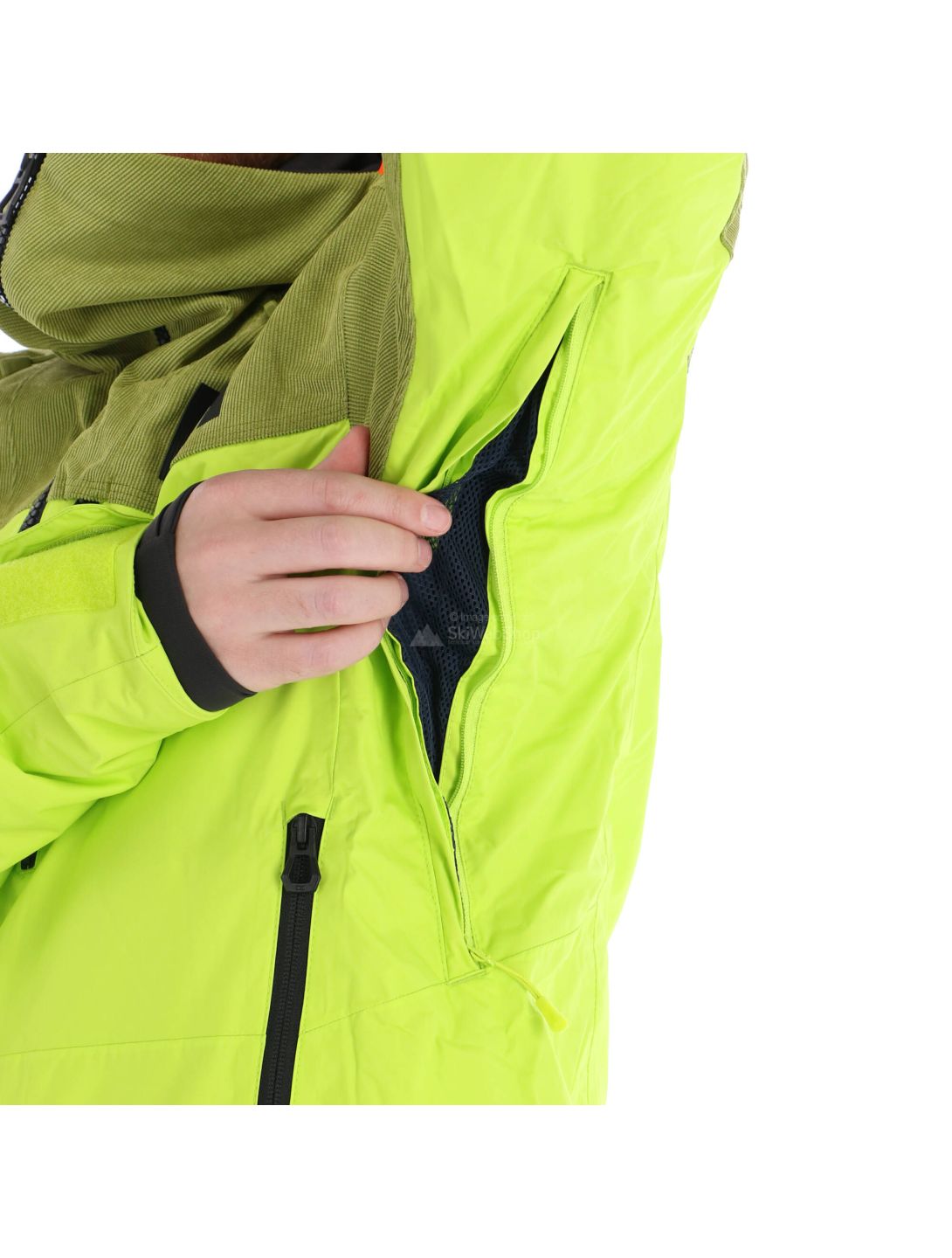 Helly Hansen, Straightline lifaloft, ski-jas, heren, azid lime groen