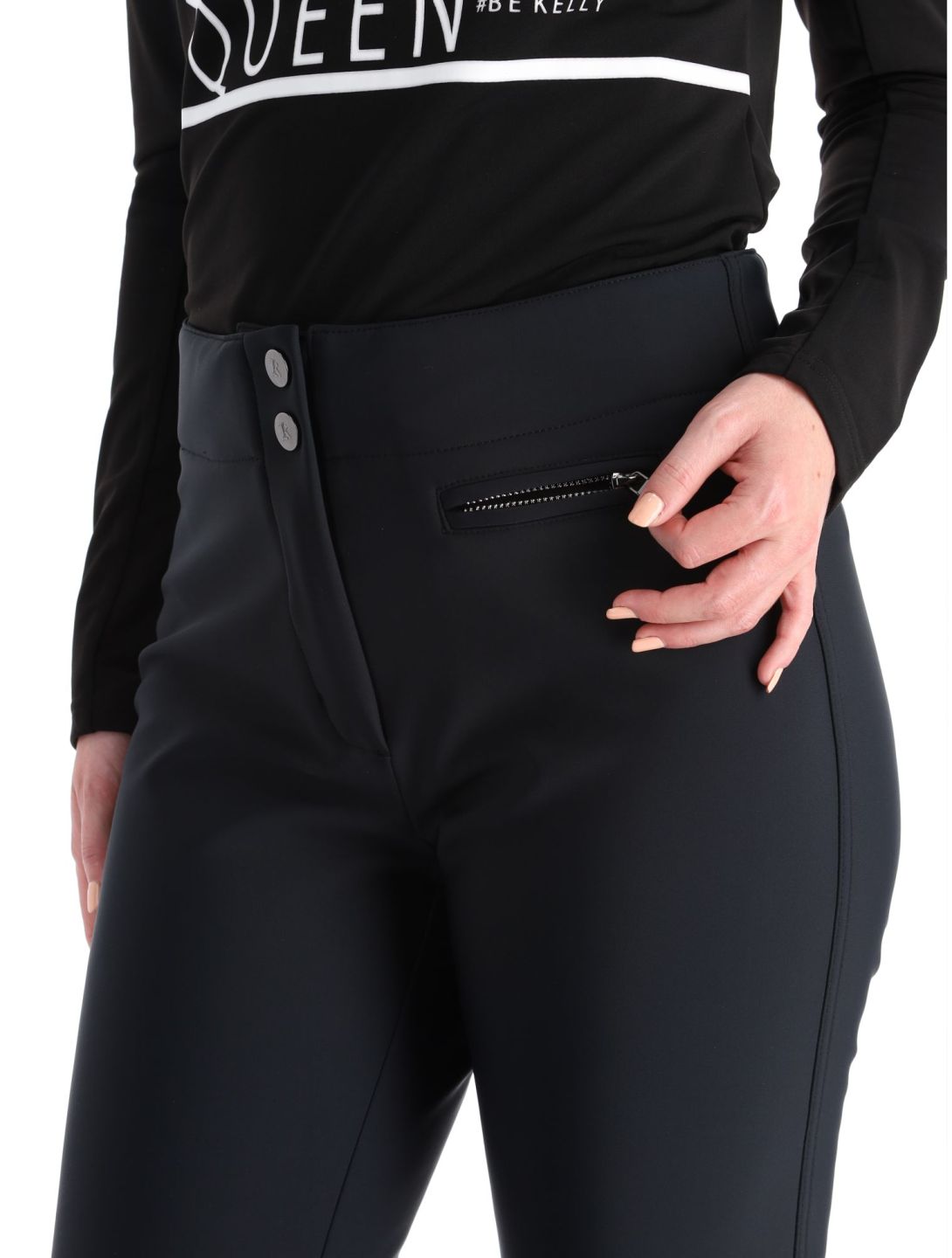 Kelly, Liz softshell skibroek dames Black zwart 