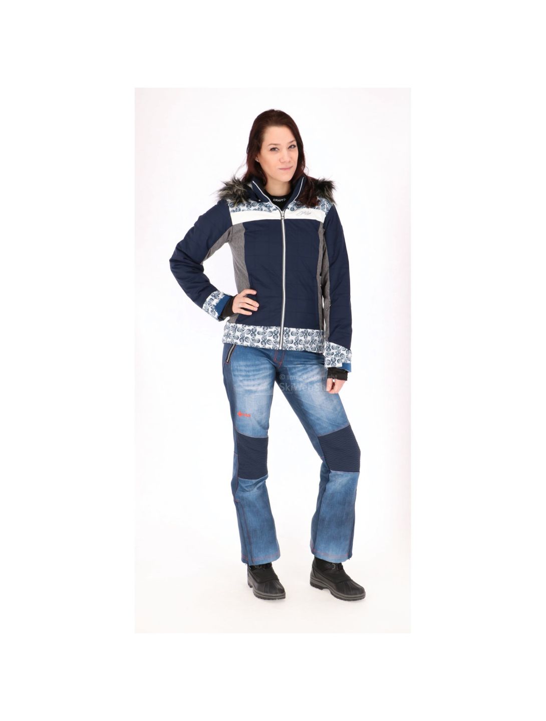 Kilpi, Leda stretch ski-jas, dames, donker blauw