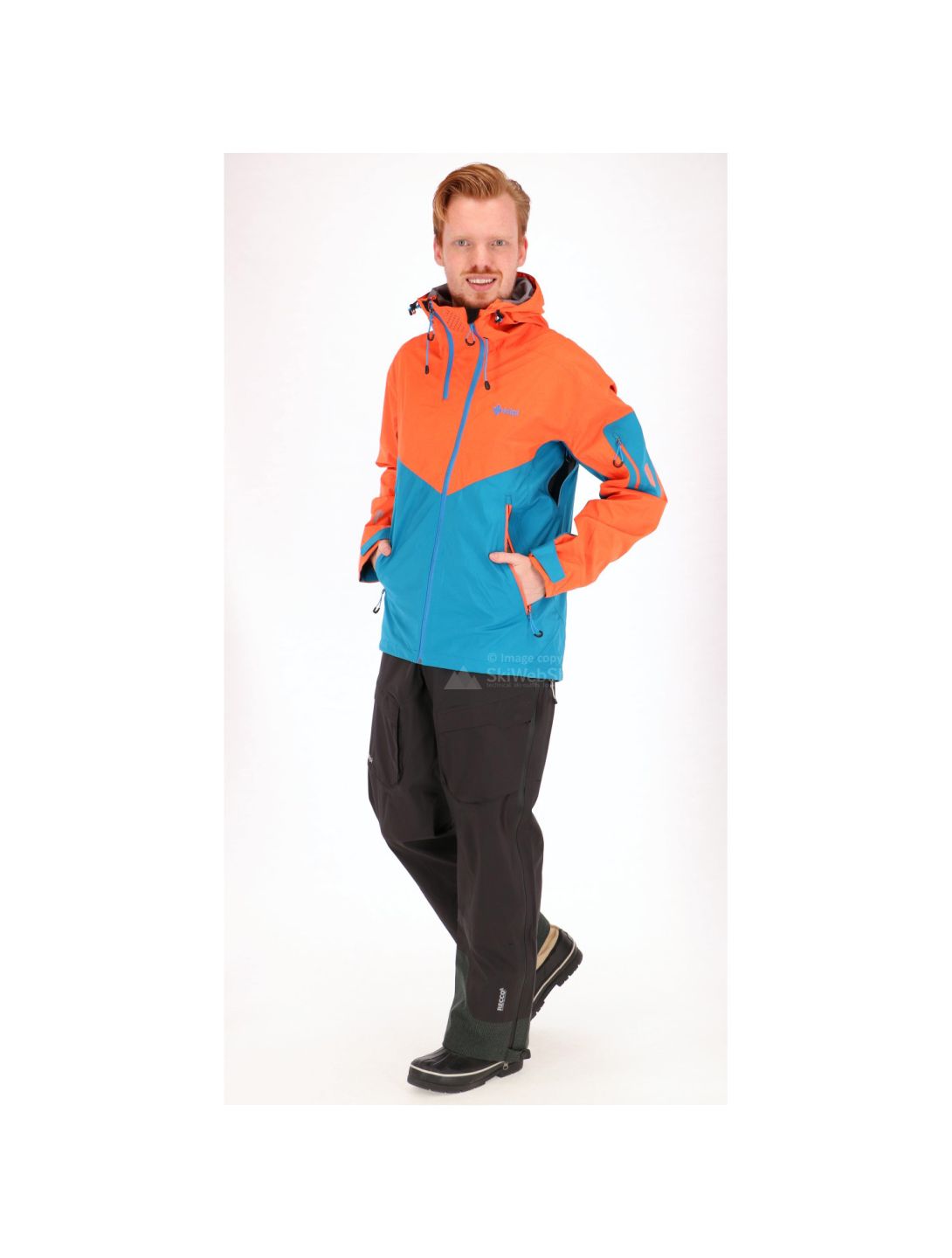 Kilpi, Metrix, hardshell ski-jas heren, blauw-oranje