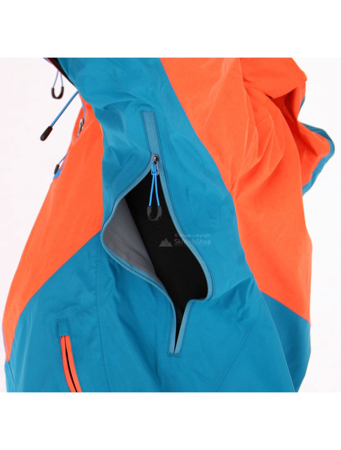 Kilpi, Metrix, hardshell ski-jas heren, blauw-oranje