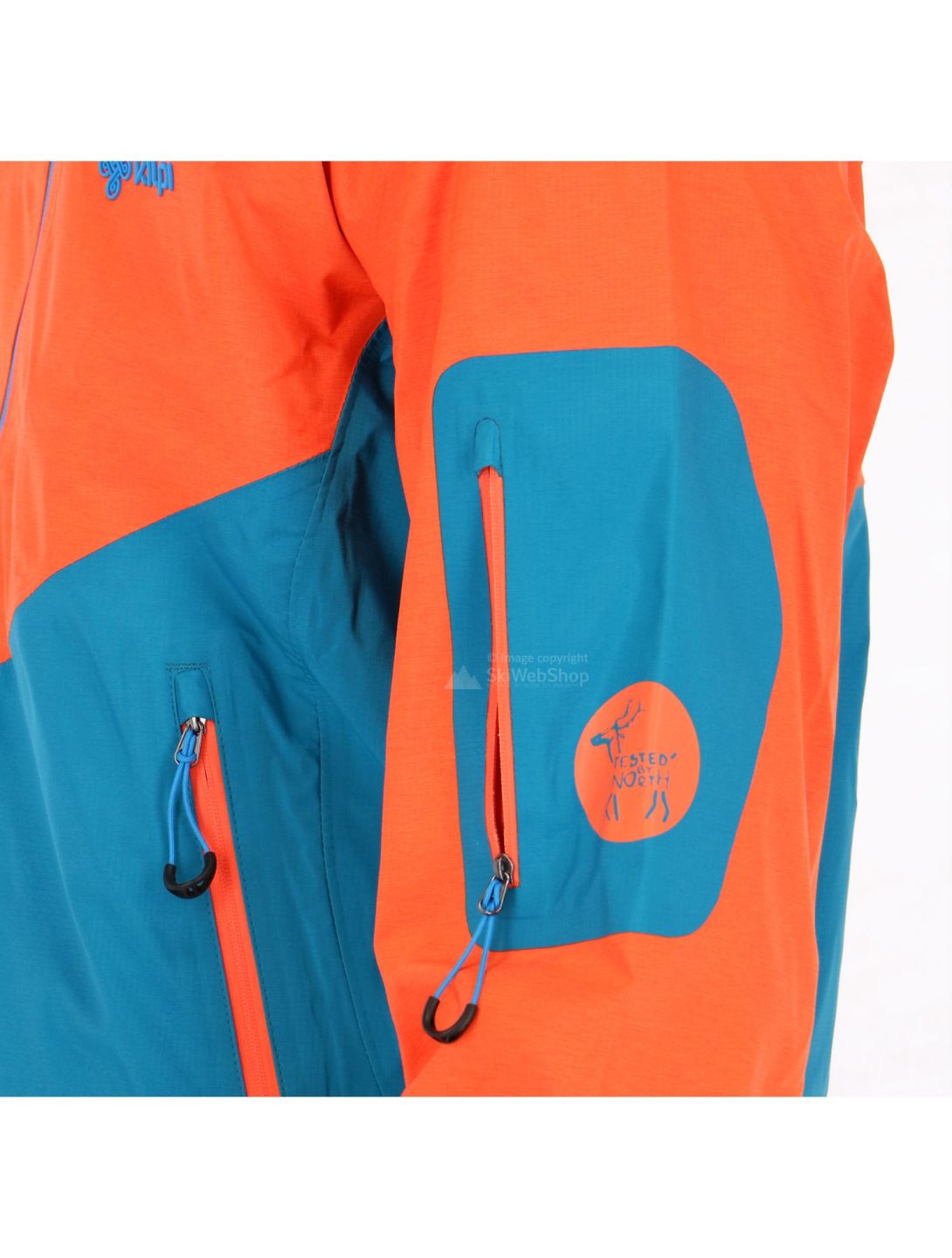 Kilpi, Metrix, hardshell ski-jas heren, blauw-oranje