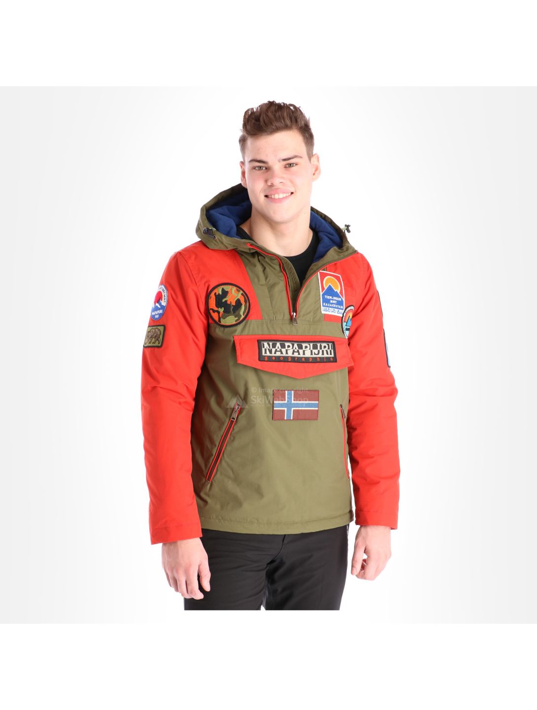 Napapijri jacket sale rainforest multi patch