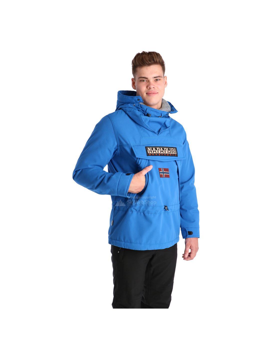 Napapijri, Skidoo anorak, ski-jas, heren, plastic blauw