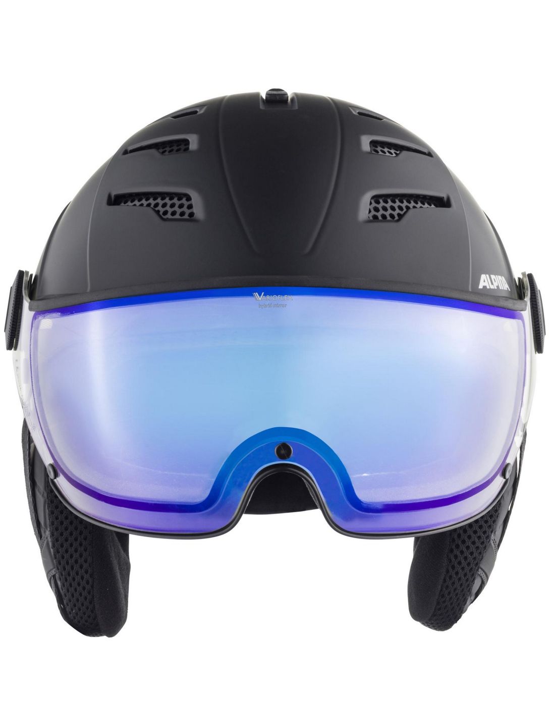 Alpina, Jump 2.0 VM skihelm met vizier unisex black matt zwart 