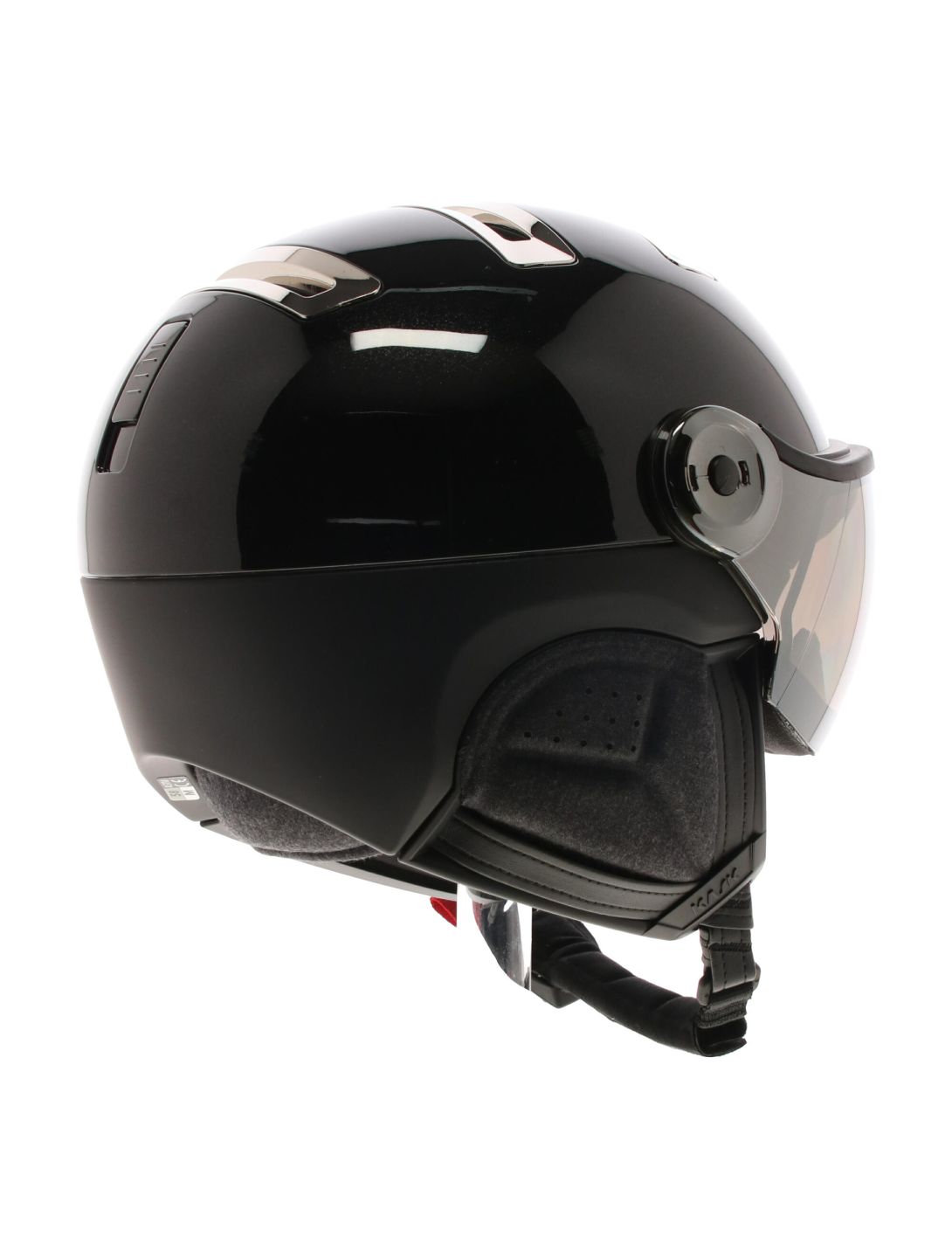 Kask, Piuma-R Chrome Visor skihelm met vizier unisex Black/Silver Zilver, zwart 