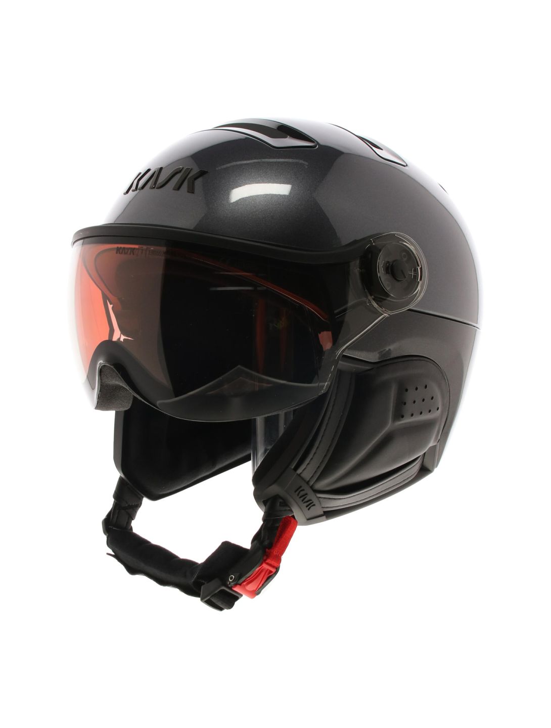 Kask, Piuma-R Class Sport skihelm met vizier unisex Anthracite grijs 