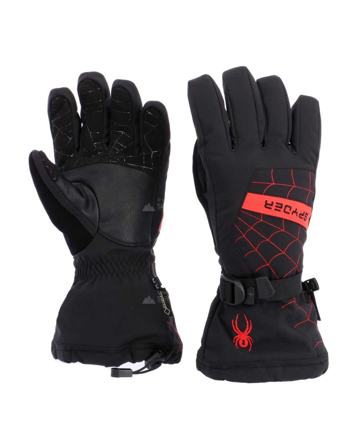 Spyder, Overweb GTX ski, handschoenen, heren, zwart/volcano rood