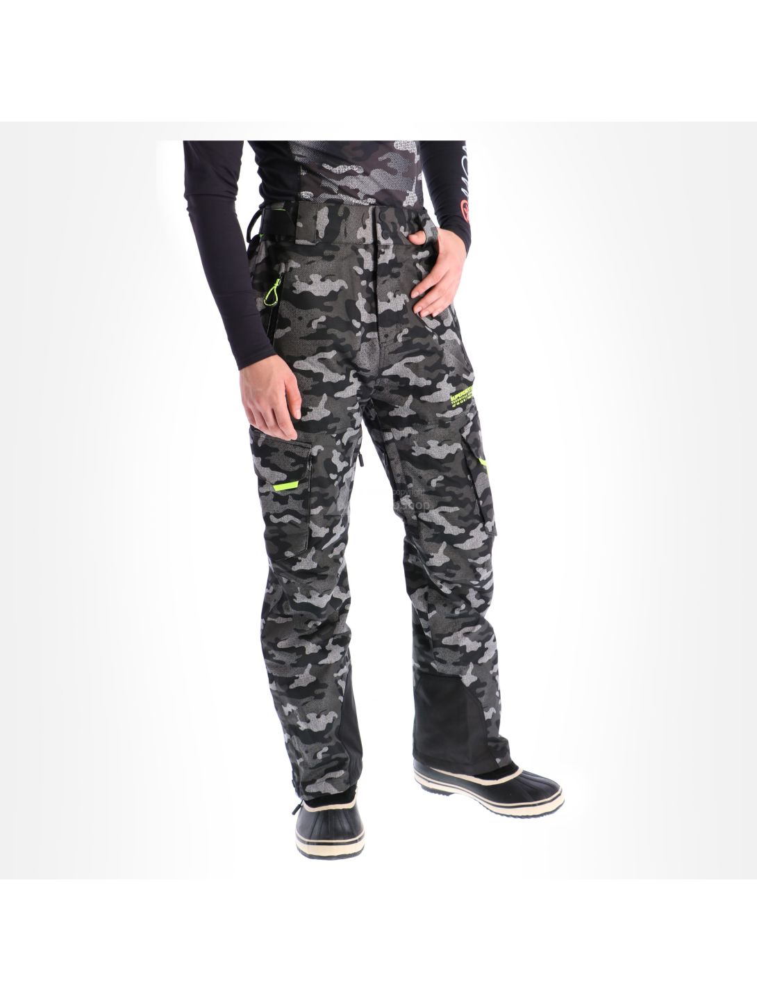 Superdry, Snow, skibroek, heren, contrast camo grijs