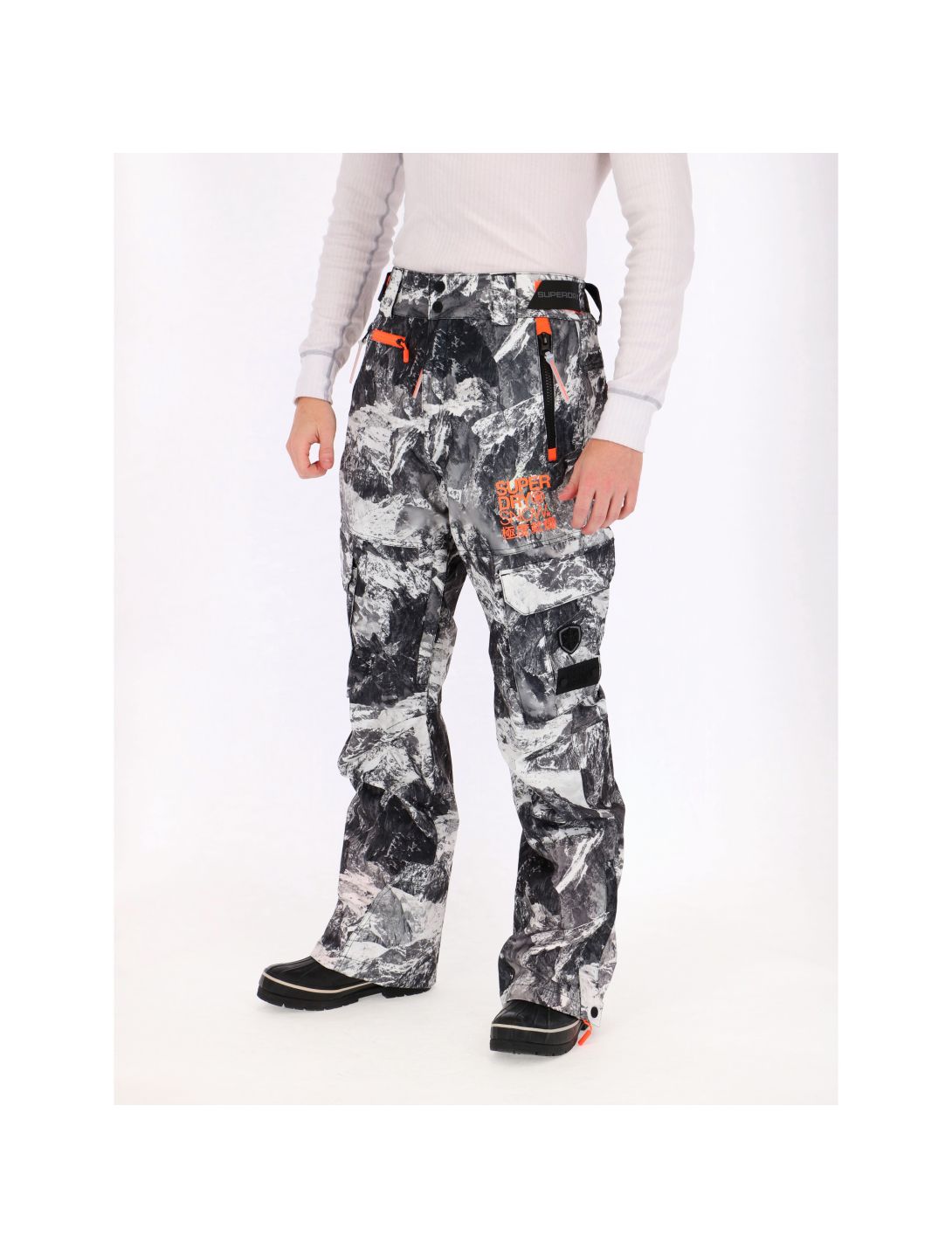 Superdry, Snowpants ski-broek, heren, cliff face grijs