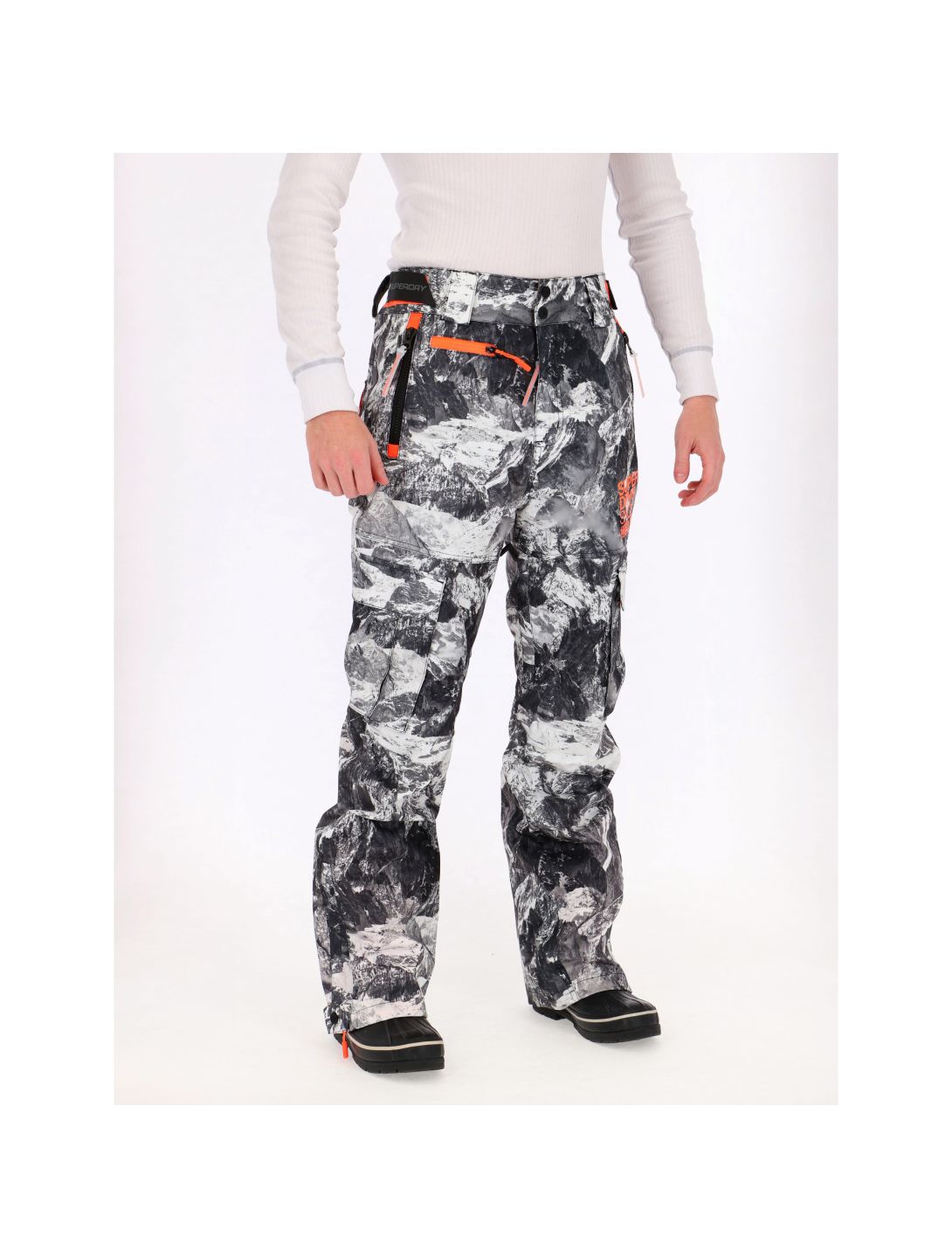 Superdry, Snowpants ski-broek, heren, cliff face grijs