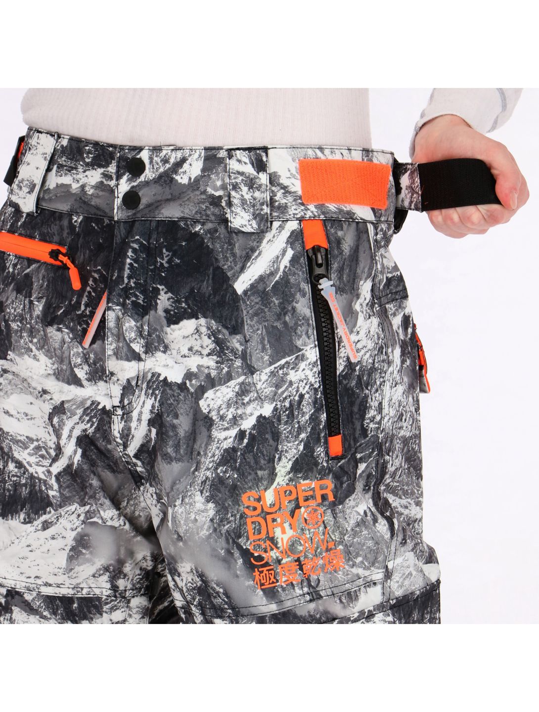 Superdry, Snowpants ski-broek, heren, cliff face grijs