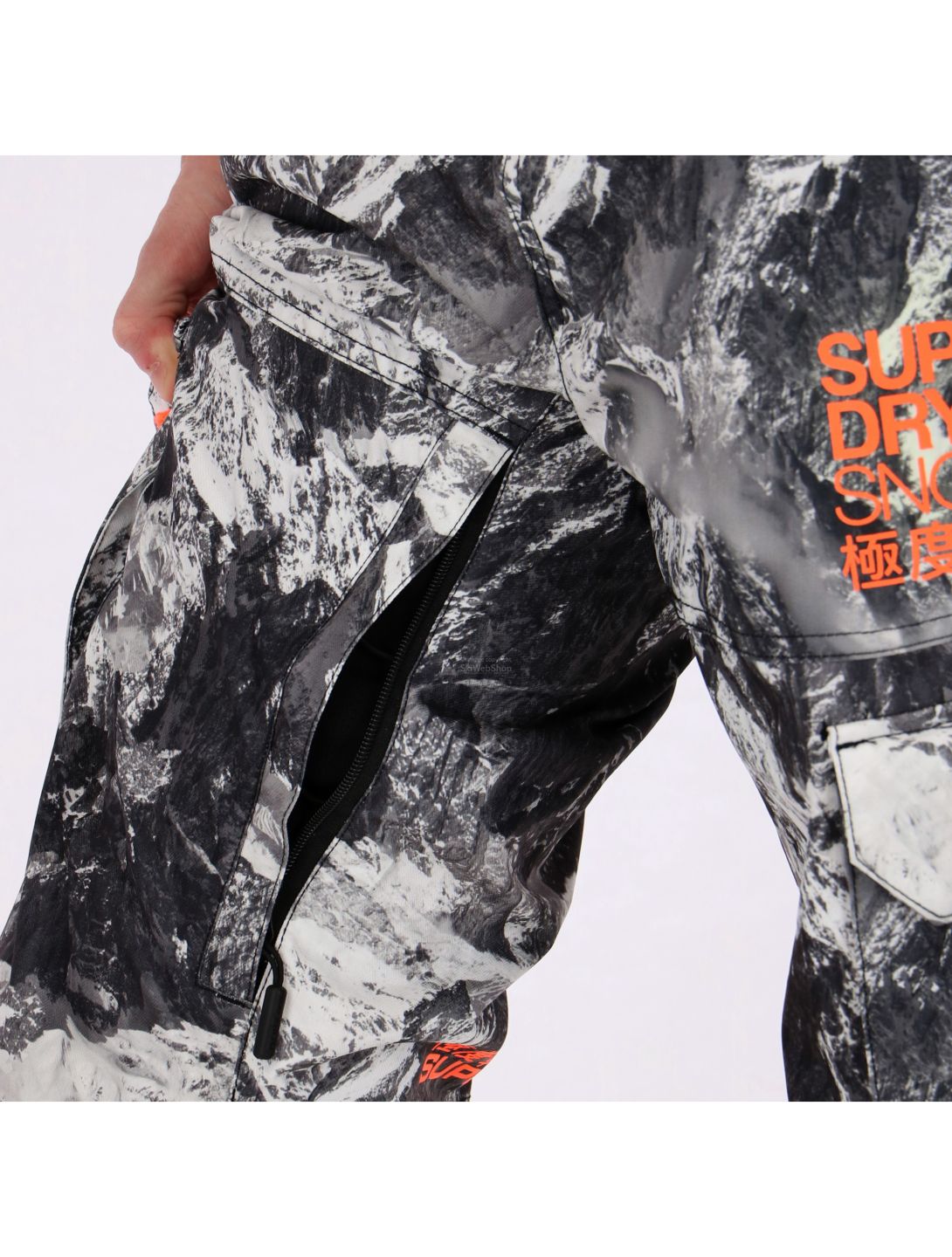 Superdry, Snowpants ski-broek, heren, cliff face grijs