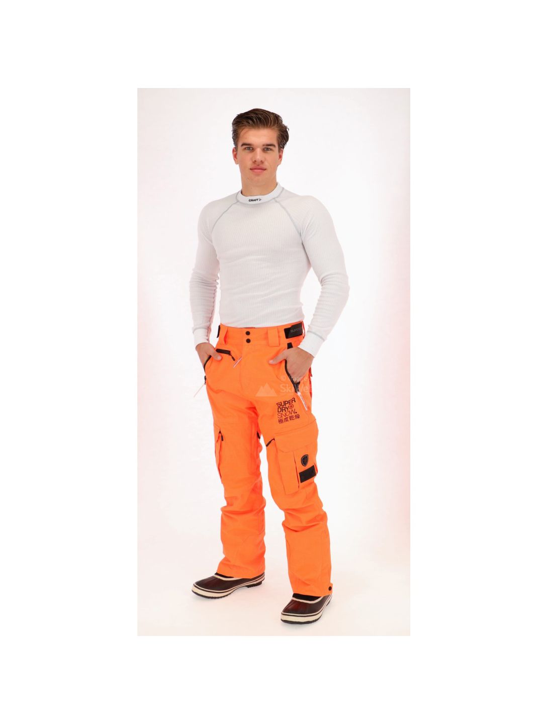 Superdry, Snowpants ski-broek, heren, strong oranje