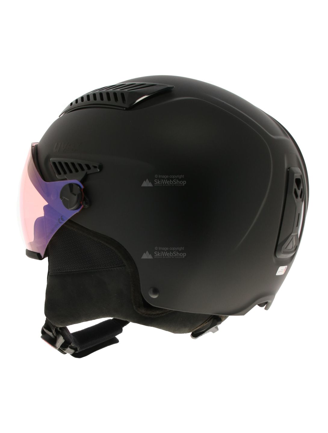 Uvex, Hlmt 600 visor V, skihelm met vizier, zwart