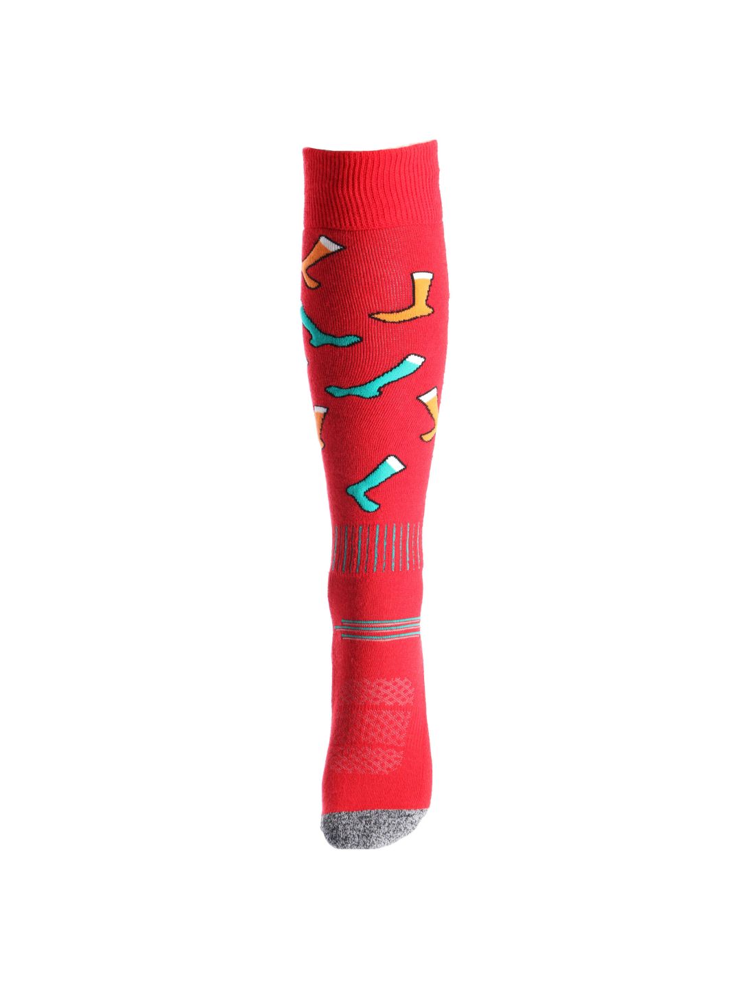 Deluni, Joyride skisokken unisex Socks On Socks Red rood 