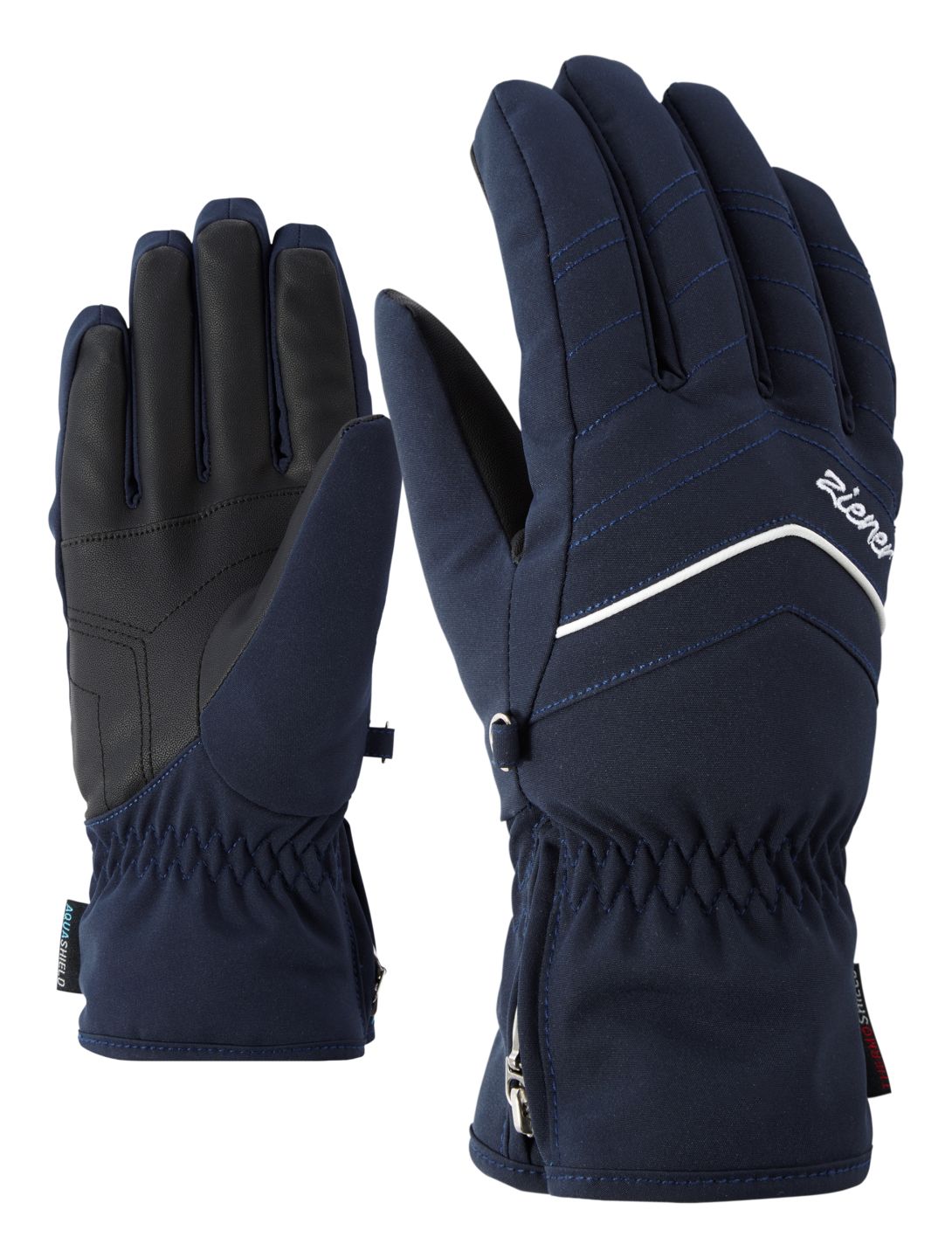 Ziener, Kitara AS, skihandschoenen, dames, navy blauw