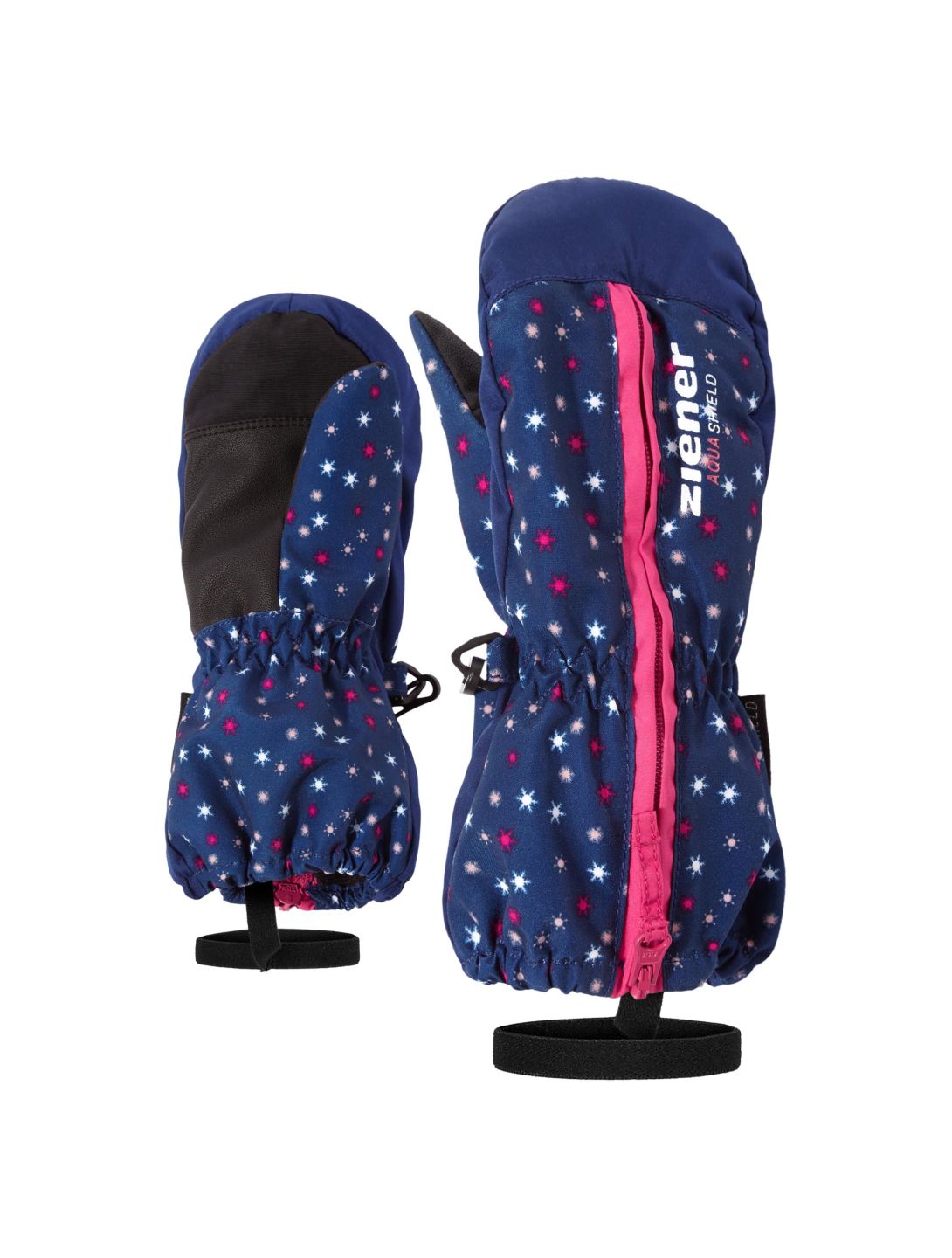 Ziener, Langelo As(R) Minis skihandschoenen kinderen snowflake print blauw 