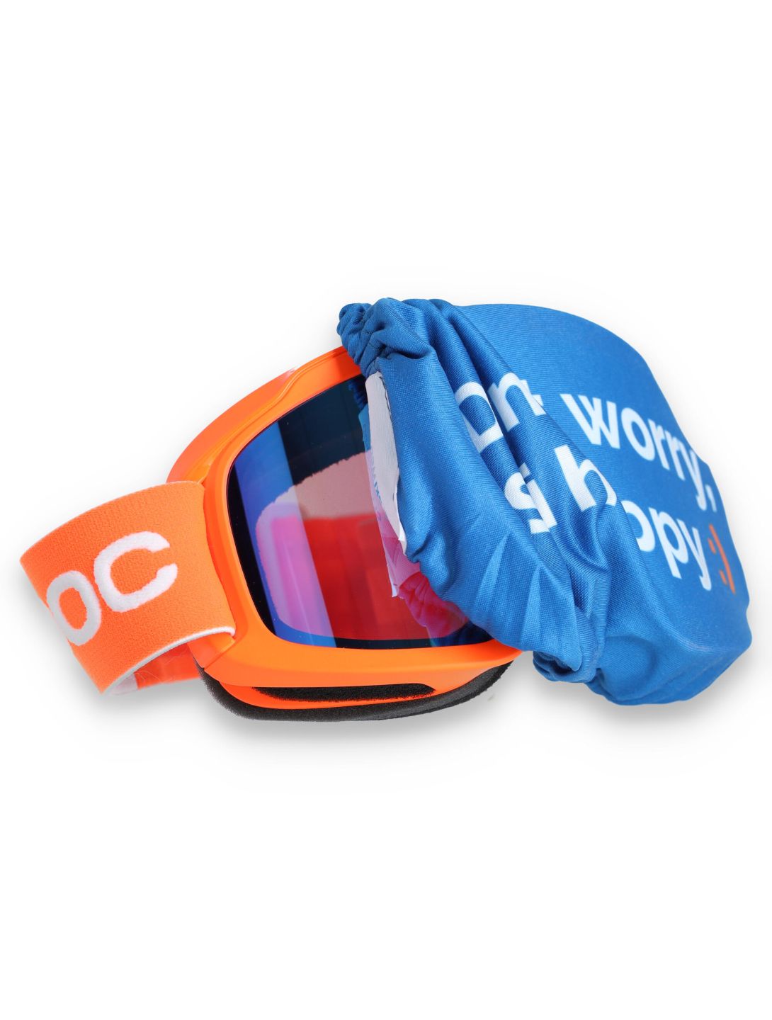 Deluni, Goggle Cover Don't Worry brilcover blauw 