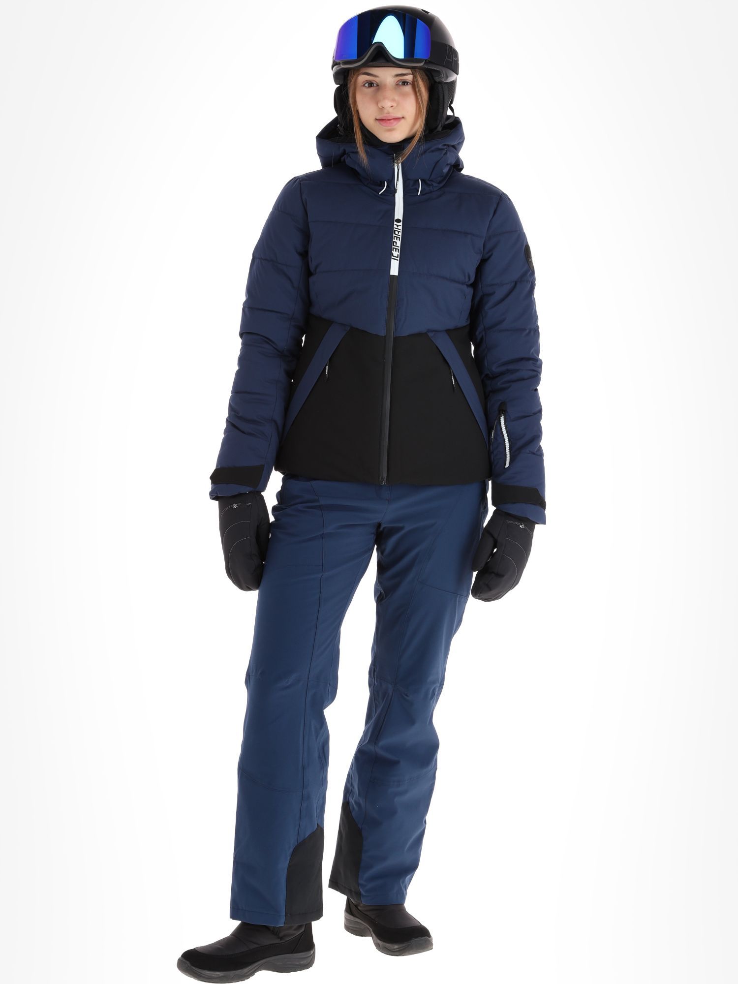 Icepeak Electra ski jas dames Dark Blue blauw zwart SkiWebShop