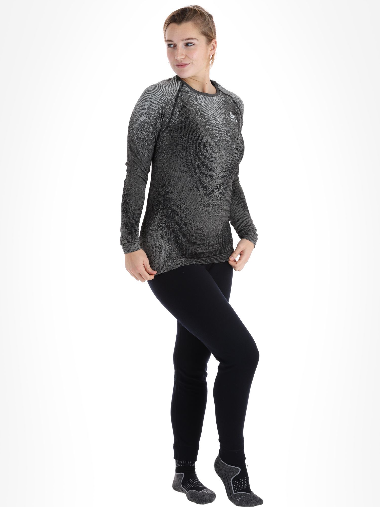 Zwart discount thermoshirt dames