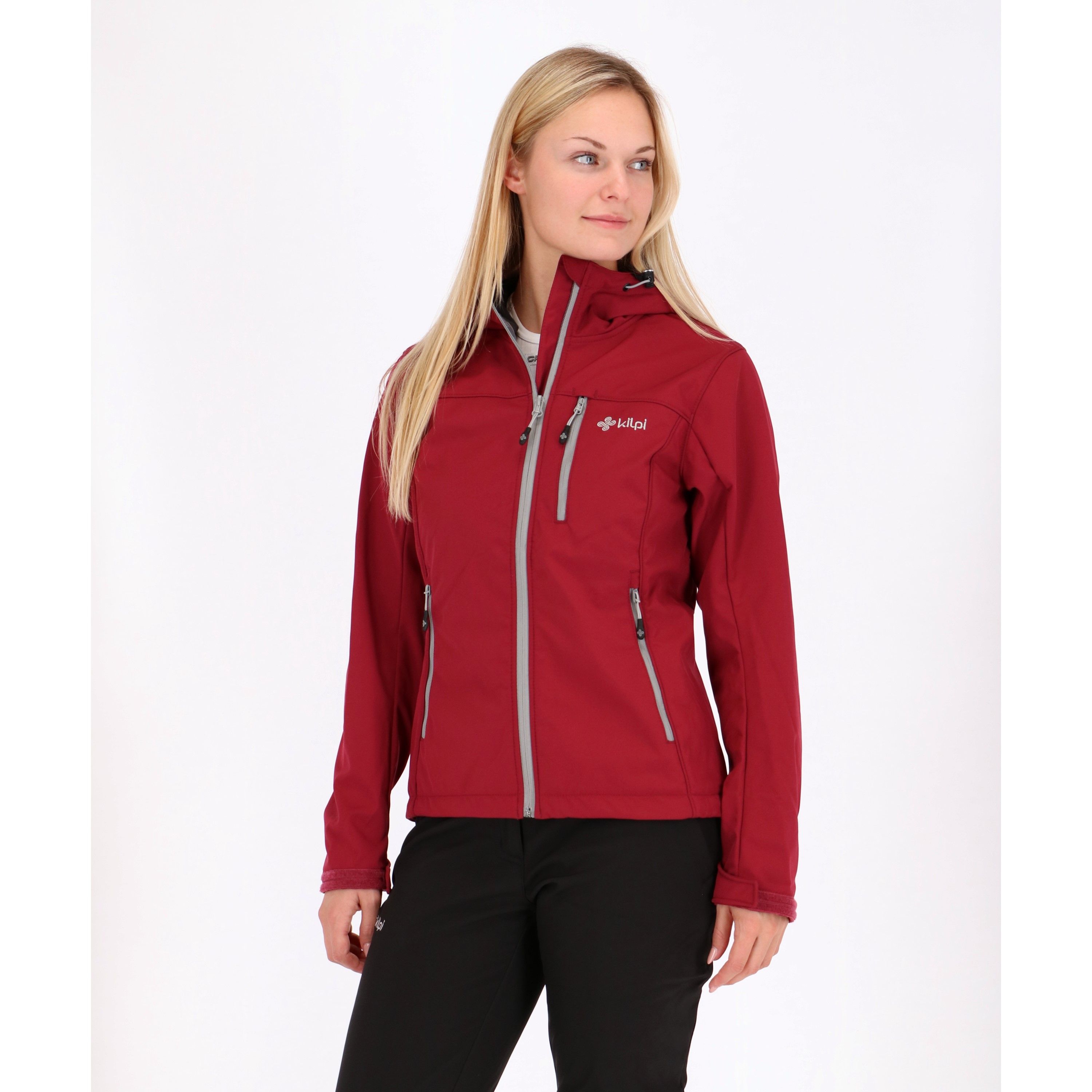 Kilpi, Elia, softshell jas, dames, donkerrood SkiWebShop.be